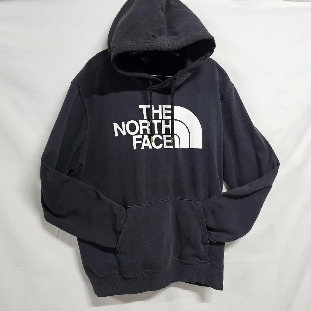 The North Face Mens Hoodie Size XL Black Distressed